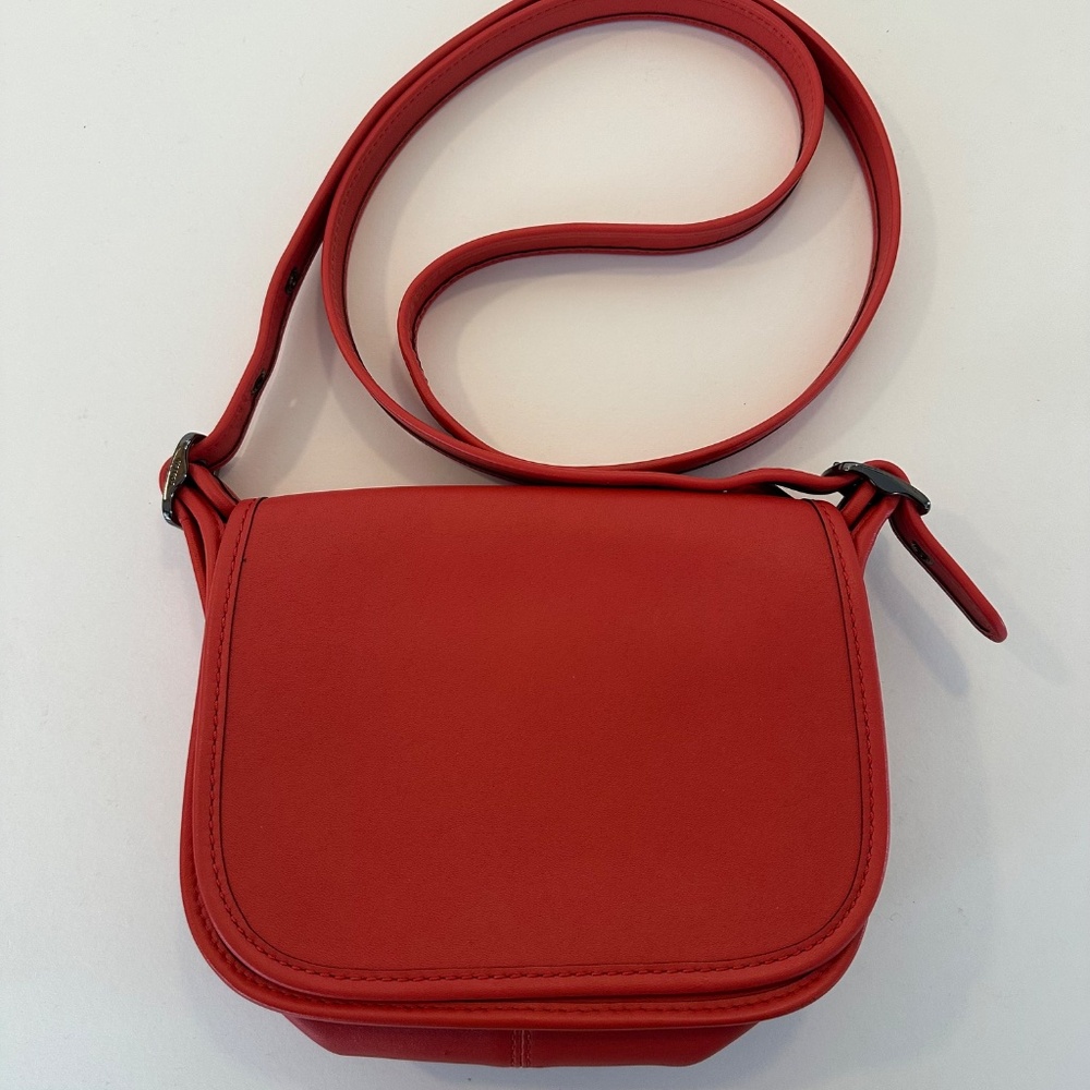 COACH 57731 Saddle Bag in Deep Coral